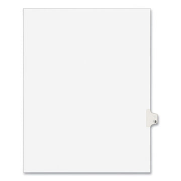 Avery® Preprinted Legal Exhibit Side Tab Index Dividers, Avery Style, 10-tab, 18, 11 X 8.5, White, 25-pack, (1018) freeshipping - TVN Wholesale